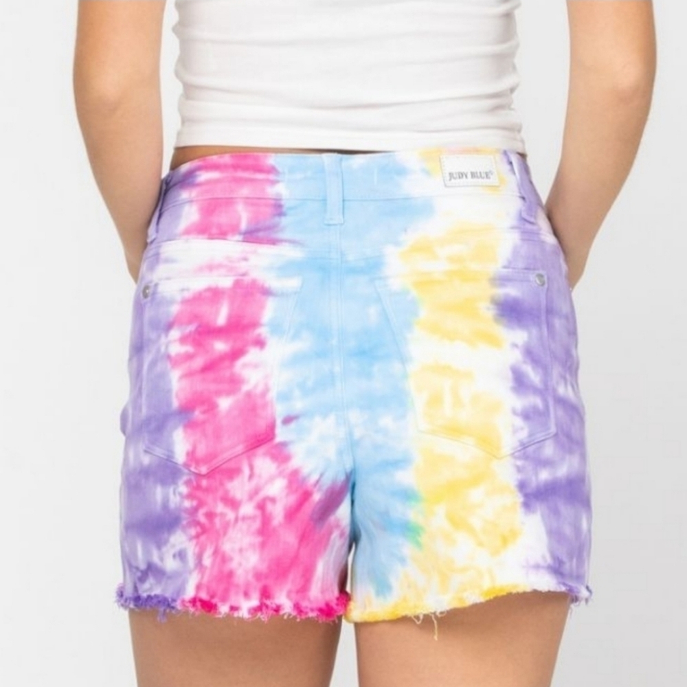 Judy Blue Snow Cone Tie Dye Shorts - Picture 4 of 5